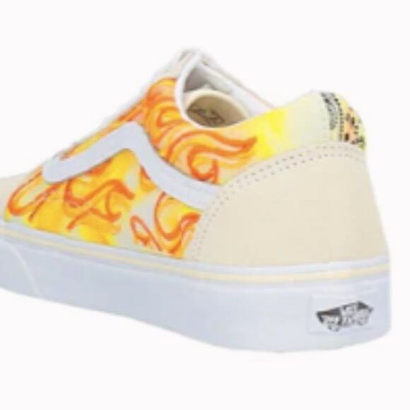 Vans Old Skool Bandana Flame Beige Orange size 8.5 - Picture 5 of 12